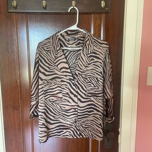 NastyGal Zebra blouse